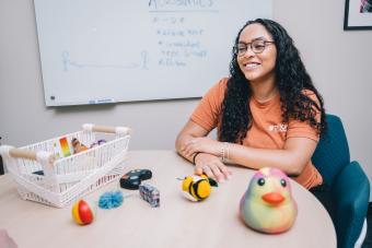 TIESplus coach during a coaching meeting, with fidgets
