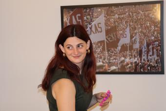 TIES staffer at a training for a campus partner