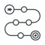 Blue roadmap icon