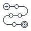 Blue roadmap icon