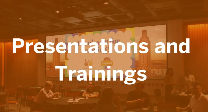 Presentations and Trainings